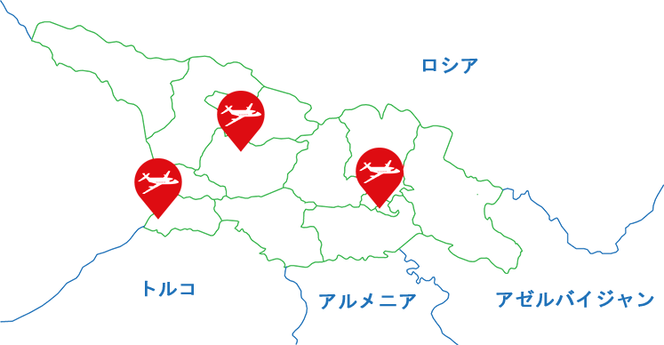 ジョージアの地図